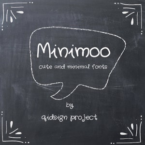 MInimoo Hand schrijven digitale fonthand geschreven lettertype TrueType lettertype persoonlijk en commercieel gebruik, instant download