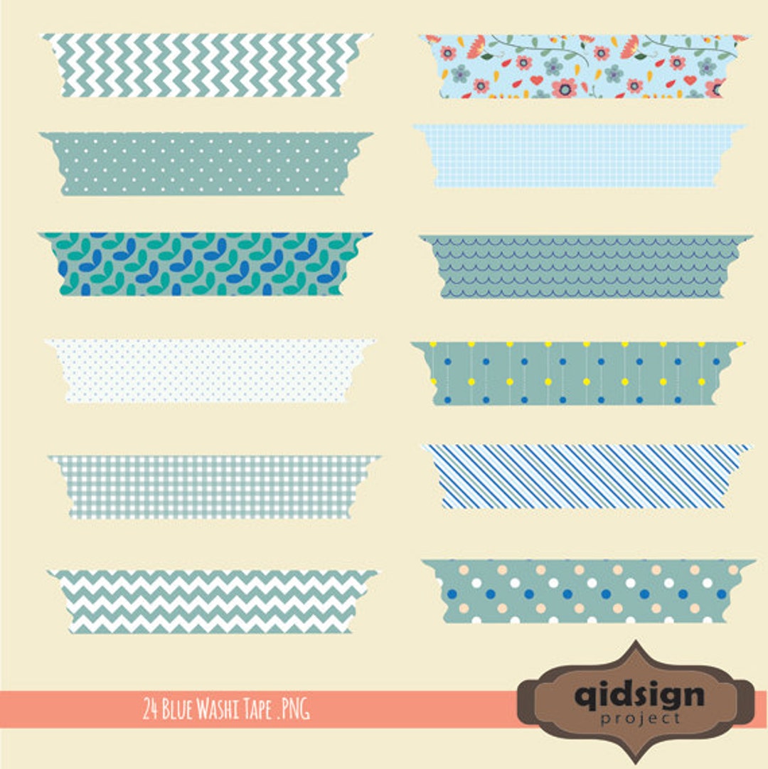 Cute pattern png washi tape sticker, pastel collage element set on