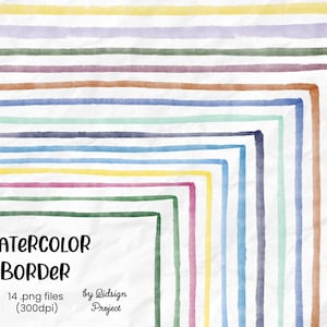 14 Aquarell Rahmen, Aquarell Pinselstriche, Aquarell Rahmen Rahmen Scrapbook Grafiken kommerzielle Nutzung Instant Download