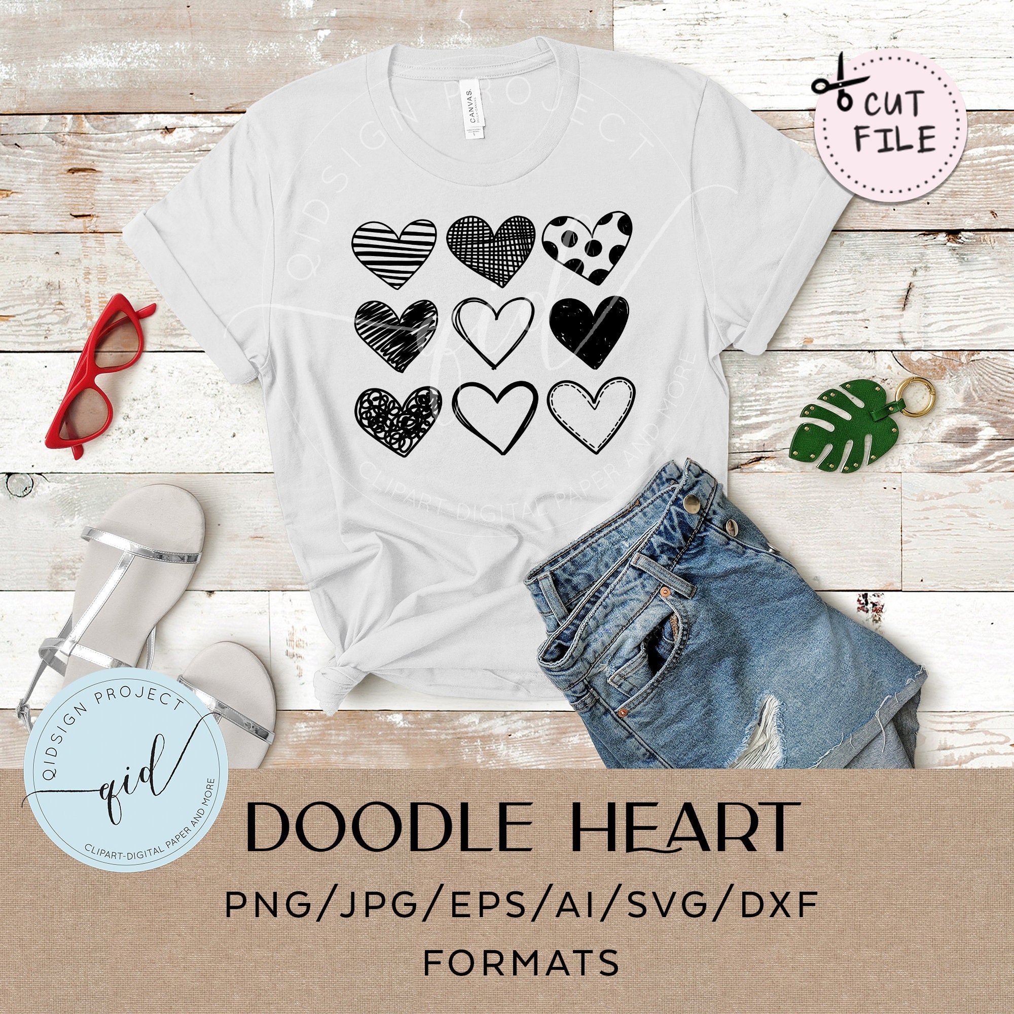 Doodle Heart Svg Hand Drawn Heart Svg Silhouette Cut Files - Etsy