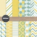 Digital Paper Yellow, Yellow Scrapbook Paper, Geometric Digital ...