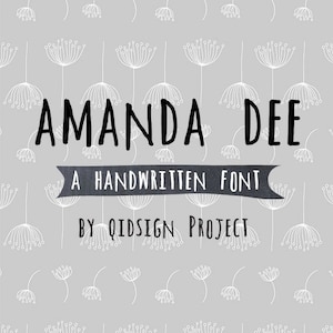 Amanda Dee Digitaal lettertype, handgeschreven lettertype, persoonlijk en commercieel gebruik, direct downloaden