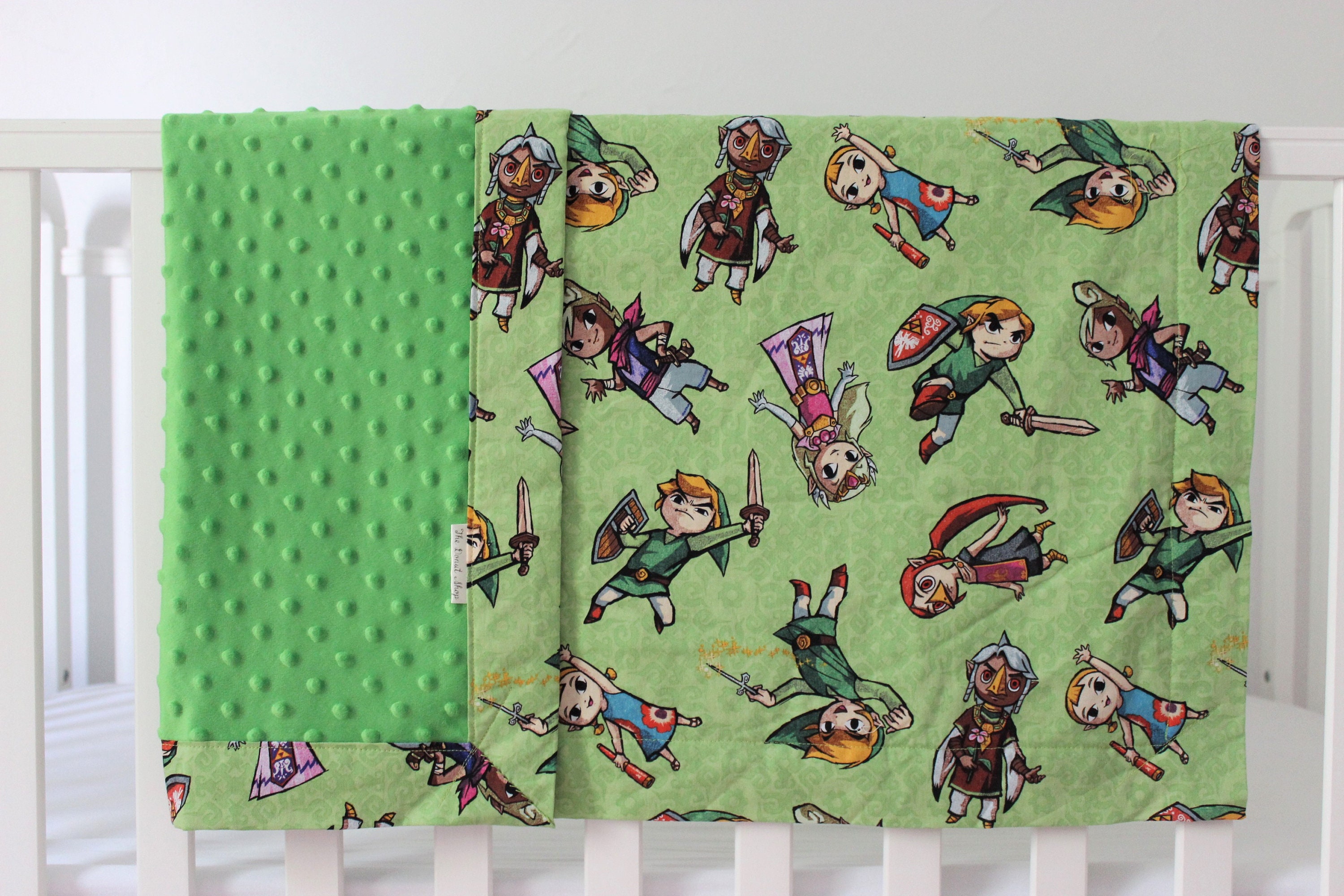 Legend of Zelda Green Minky Baby Blanket Legend of Zelda Baby Etsy