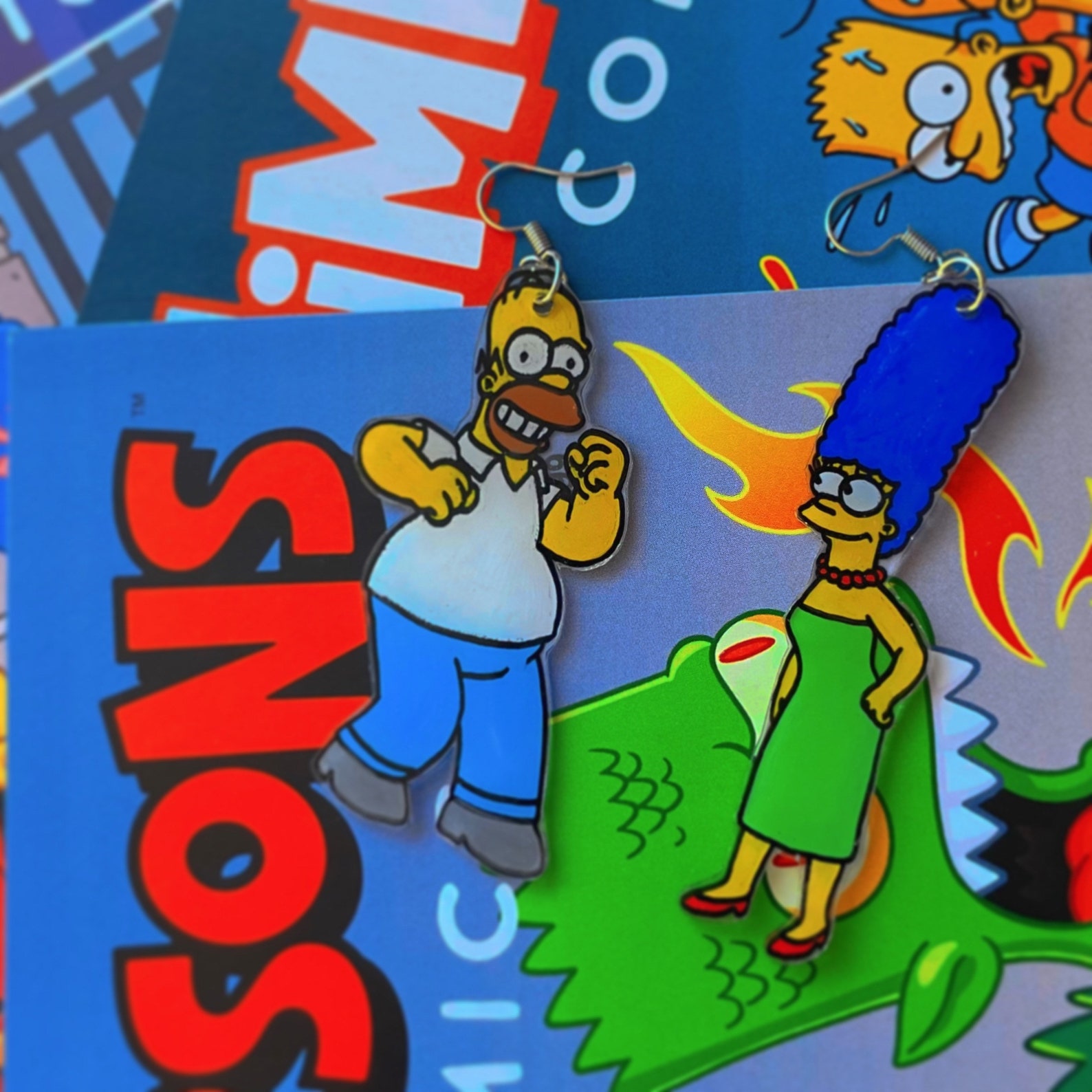 Homer and Marge The Simpsons Earrings | Etsy