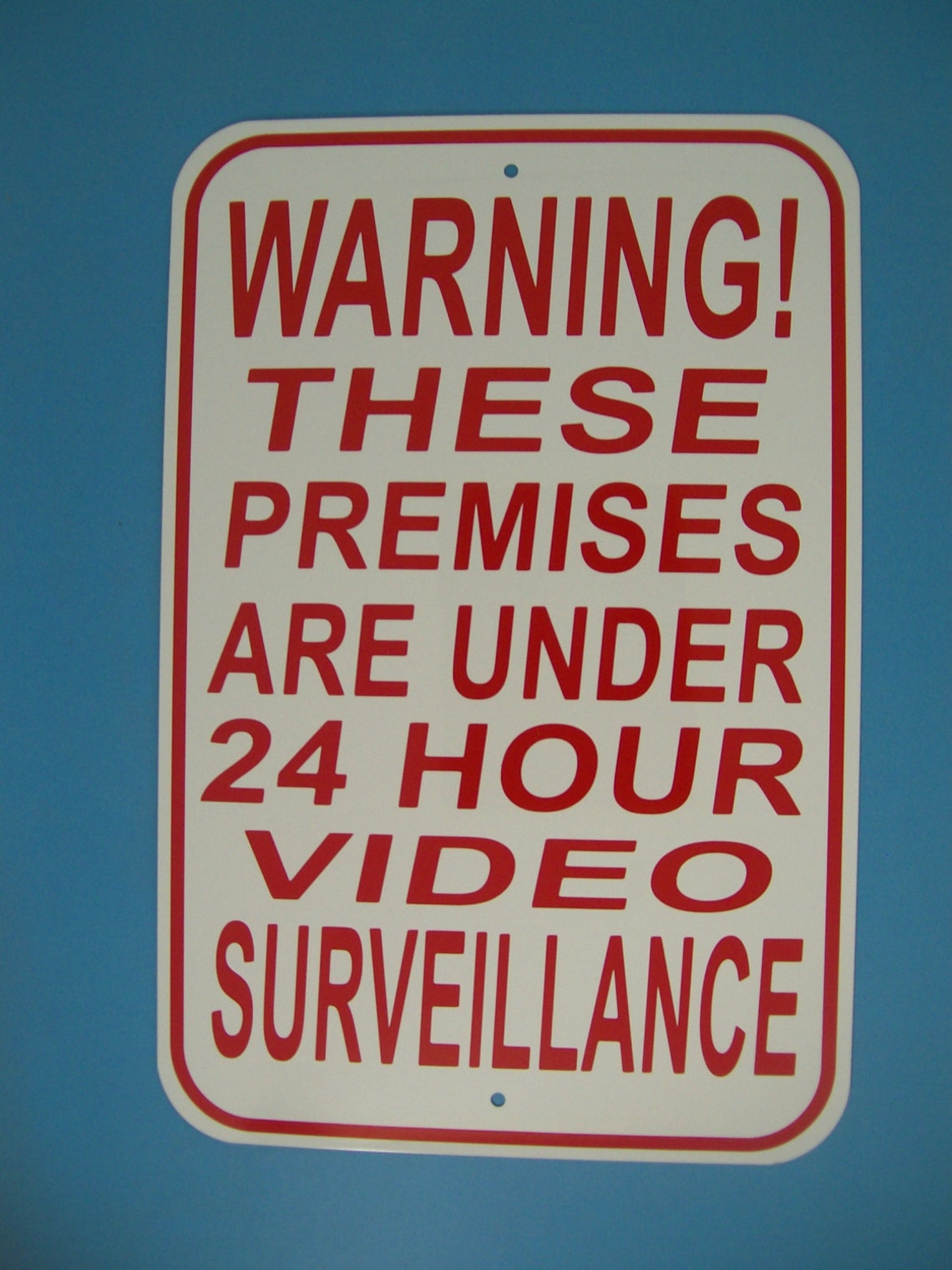VIDEO SURVEILLANCE Warning Sign Security Sign Under 24 Hour Etsy
