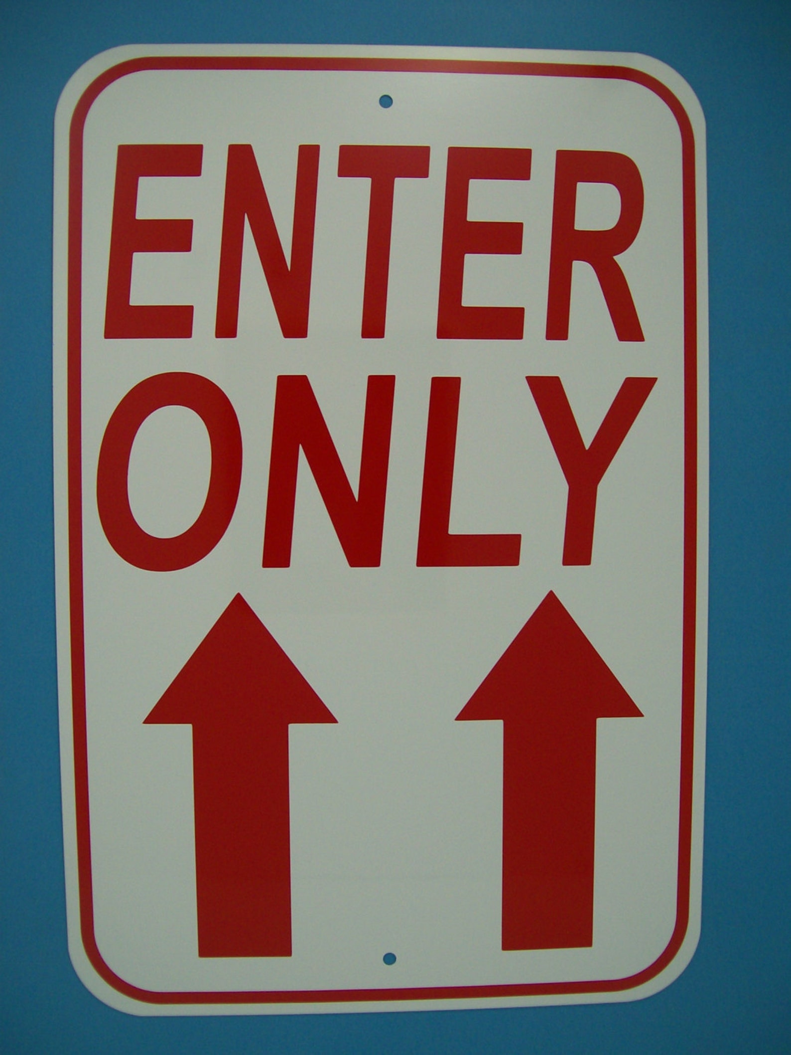 Enter Only Sign Enter Only Street Sign 12X18 Aluminum | Etsy