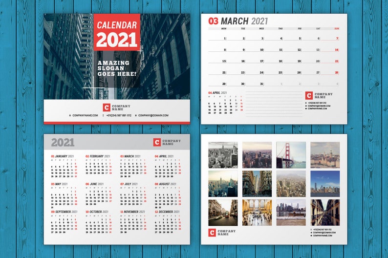 Wall Calendar 2021 WC037-21 Editable InDesign Template | Etsy Wall Calendar 2021 WC037-21 Editable InDesign Template | Etsy