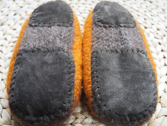 Eco Repurposed Suede Leather Non-slip Slipper Soles, Adult Unisex Sizes, SOLES ONLY