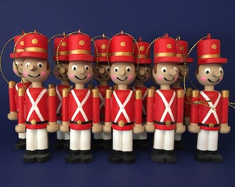 set of 10 wooden toy soldiers small version christmas ornaments - Christmas Decorations Wooden Soldiers set of 10 wooden toy soldiers small version christmas ornaments - Christmas Decorations Wooden Soldiers