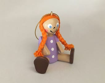 Wooden Doll Christmas ornament