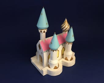 Fairy Tale Snow Castle: Set of 5 ornaments