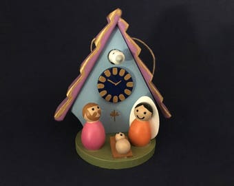 Nativity Cuckoo Clock Christmas ornament