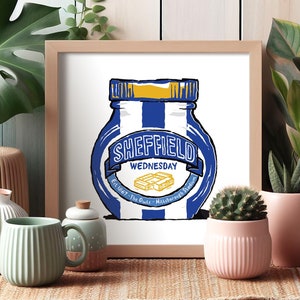 Stampe gastronomiche dello Sheffield Wednesday FC - The Owls presentano, SWFC Wall Art, regalo dello Sheffield Wednesday Football Club.