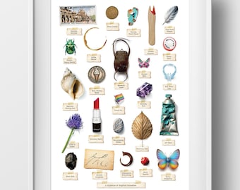 Brighton Curiosities - Gesigneerde Brighton & Hove Art print, een geweldige cadeauposter - Royal Pavilion i360 en Pier