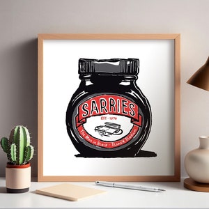 Saracens Rugby Foodie! - Stampa artistica - Regalo umoristico di rugby - Sarries, Wolf Pack, Fez Boys, Stonex Stadium