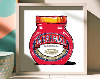 Arsenal Football Club Foodie Prints! - 6 Designs - Humorous Fine Art - Gunners gift, Emirates Stadium, AFC Present.