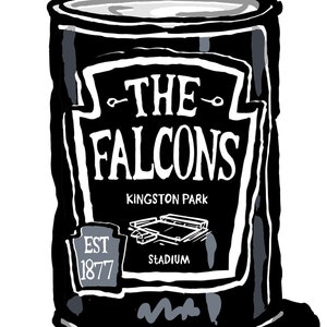Newcastle Falcons Rugby Foodie Fine Art Print Humorous Rugby Gift Kingston Park Newcastle RFC gift Falcons Rugby present image 4