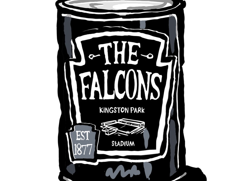 Newcastle Falcons Rugby Foodie Fine Art Print Humorous Rugby Gift Kingston Park Newcastle RFC gift Falcons Rugby present image 4