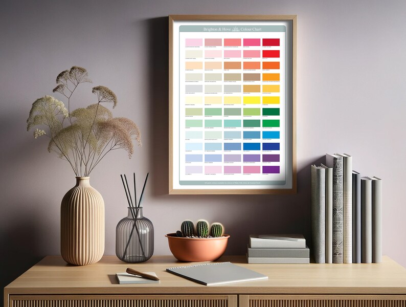 Brighton and Hove Art Print: Paint Color Chart Poster, Signed - Etsy