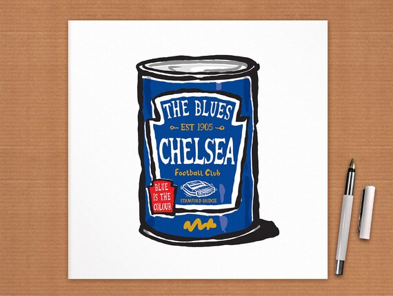 Chelsea FC Art Print Nutty CFC the Blues Stamford 