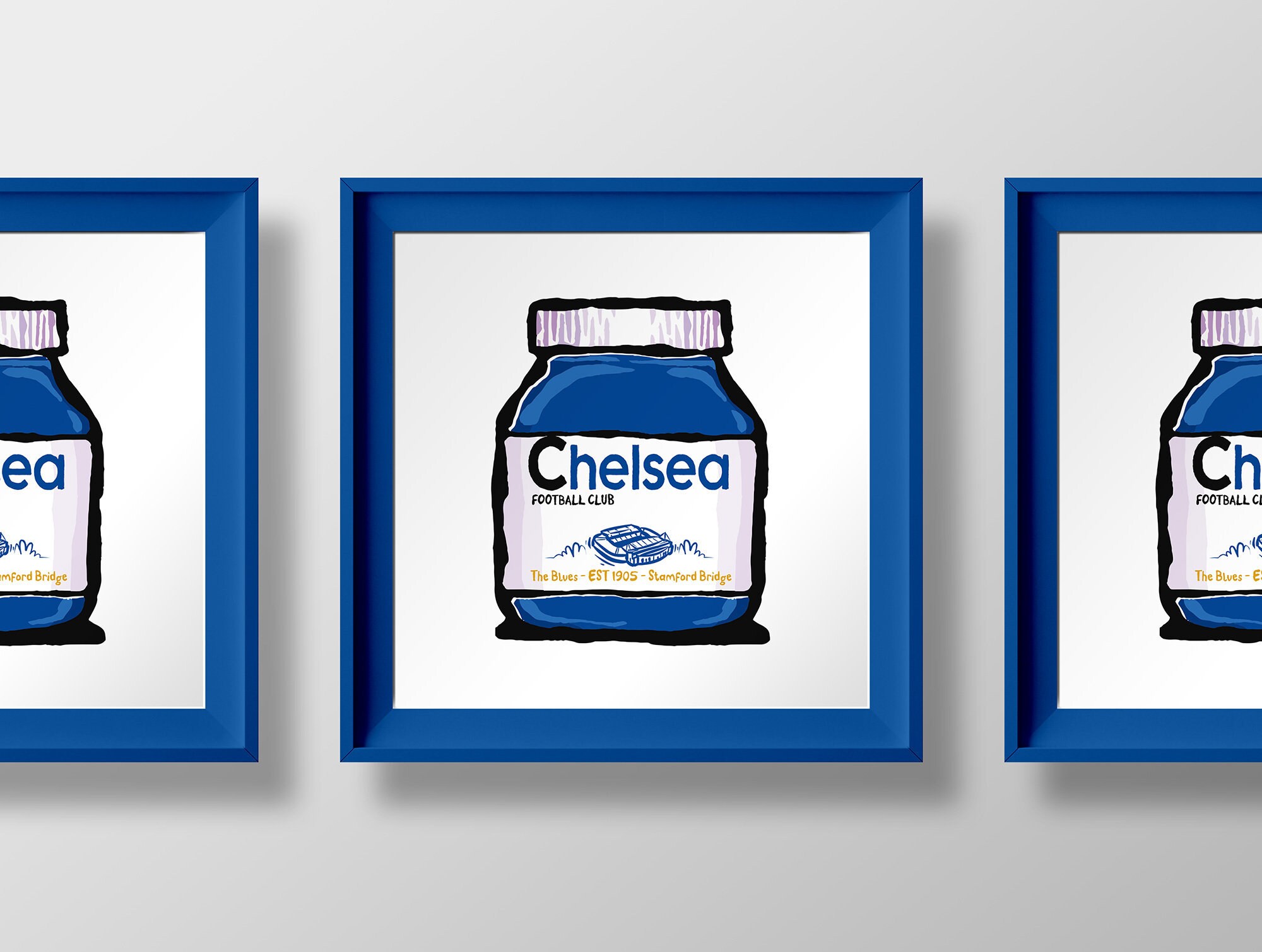 Chelsea FC Art Print Nutty CFC the Blues Stamford 