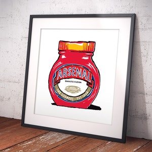 Arsenal Football Club Foodie Prints 6 Designs Humorous Fine Art Gunners gift, Emirates Stadium, AFC Present. image 9