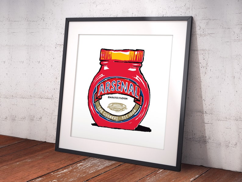 Arsenal Football Club Foodie Prints 6 Designs Humorous Fine Art Gunners gift, Emirates Stadium, AFC Present. image 9