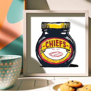 Stampa artistica con scritta "Exeter Rugby Chiefs Foodie" - Regalo umoristico a tema rugby - Sandy Park, Exeter Chiefs RFC
