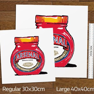 Arsenal Football Club Foodie Prints 6 Designs Humorous Fine Art Gunners gift, Emirates Stadium, AFC Present. image 3