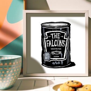 Newcastle Falcons Rugby Foodie Fine Art Print Humorous Rugby Gift Kingston Park Newcastle RFC gift Falcons Rugby present Beans