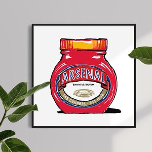 Arsenal Football Club Foodie Prints 6 Designs Humorous Fine Art Gunners gift, Emirates Stadium, AFC Present. image 10