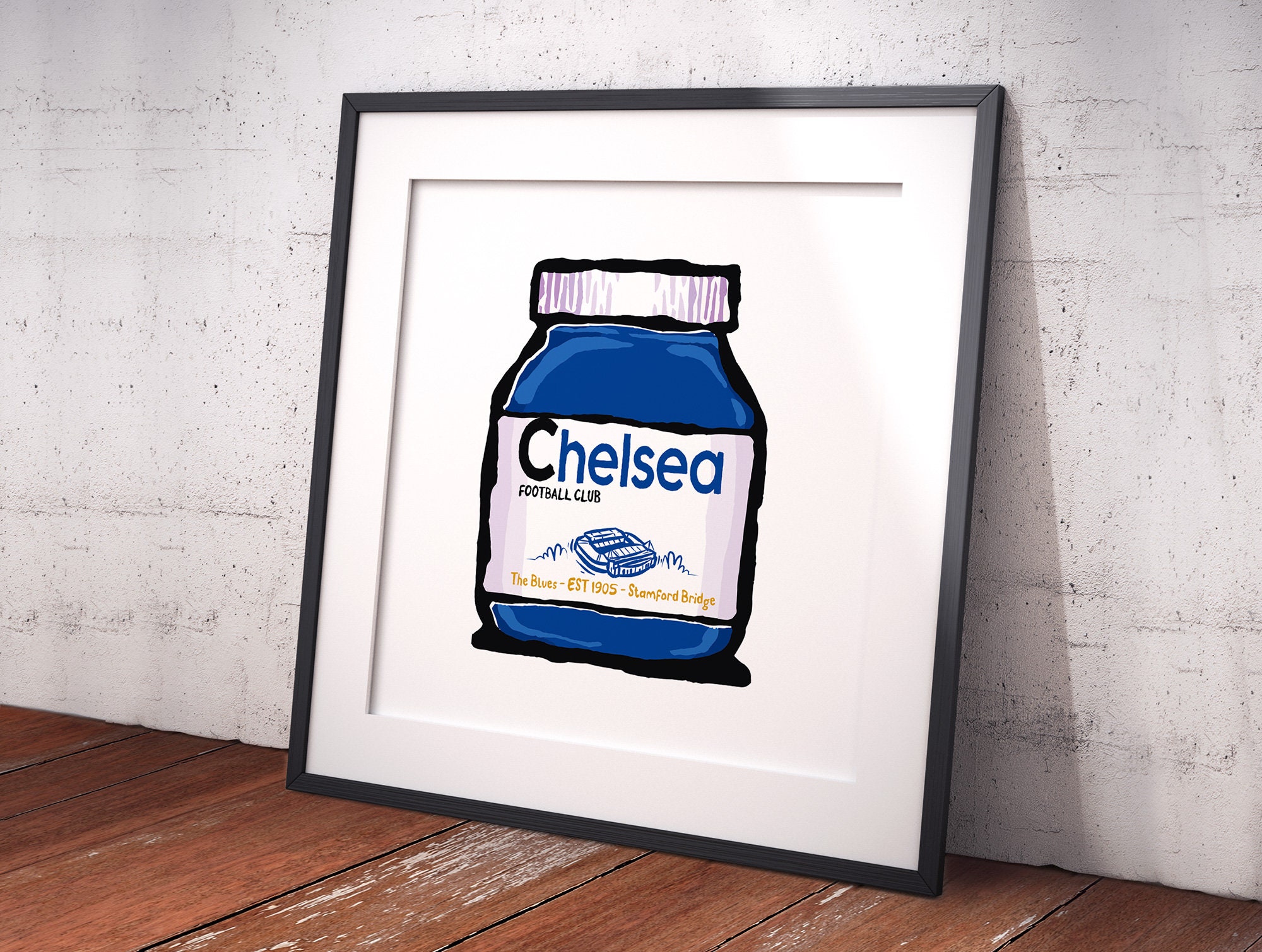 Chelsea FC Art Print Nutty CFC the Blues Stamford 