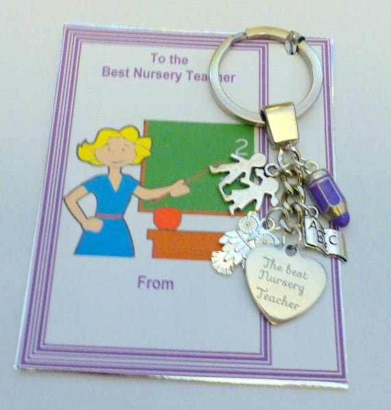 nursery teacher leaving present