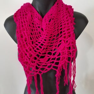 Hot pink summer poncho, beach wrap
