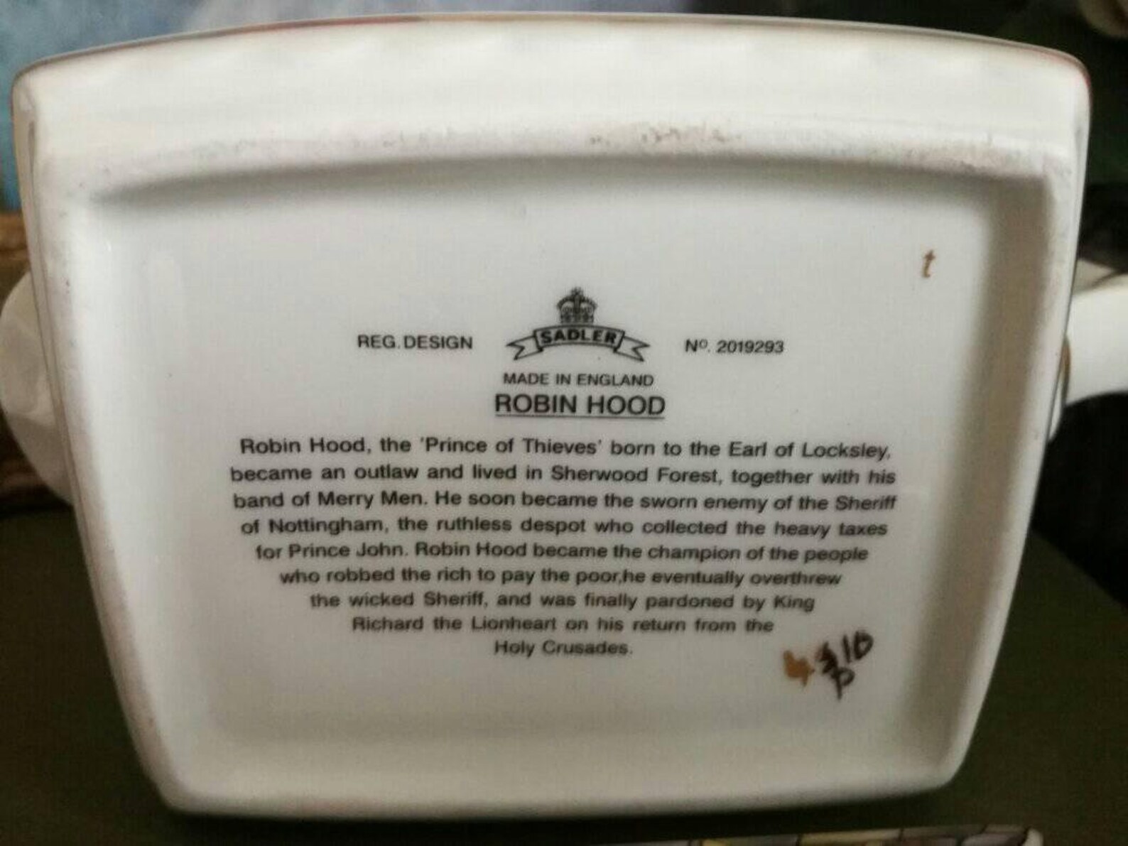 Sadler Robin Hood Sherriff of Nottingham Teapot James Sadler Etsy UK