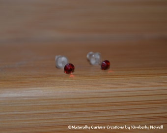 Ruby Simplicity Post Earrings