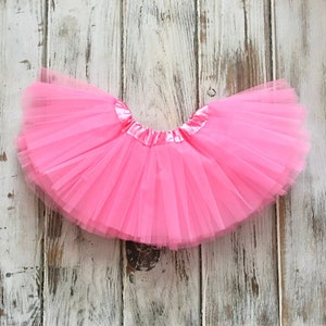 Bubblegum Pink Tutu Baby Girl- Bright Pink Tutu for girls- Tutu for Toddler- Tulle Skirt- 1st Birthday Tutu- Half Birthday Tutu