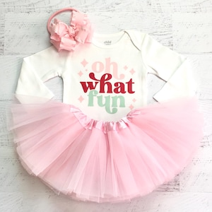 Oh What Fun It Is To Be One Birthday Outfit, Christmas 1st Birthday Outfit Girl, Winter First Birthday Outfit, Santa One Birthday Tutu Set