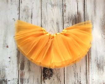 Mustard Yellow Tutu Baby Girl, Toddler Girl- Tutu for Girls- Mustard Tulle Skirt- 1st Birthday Tutu- Half Birthday Tutu- Bee Day Birthday
