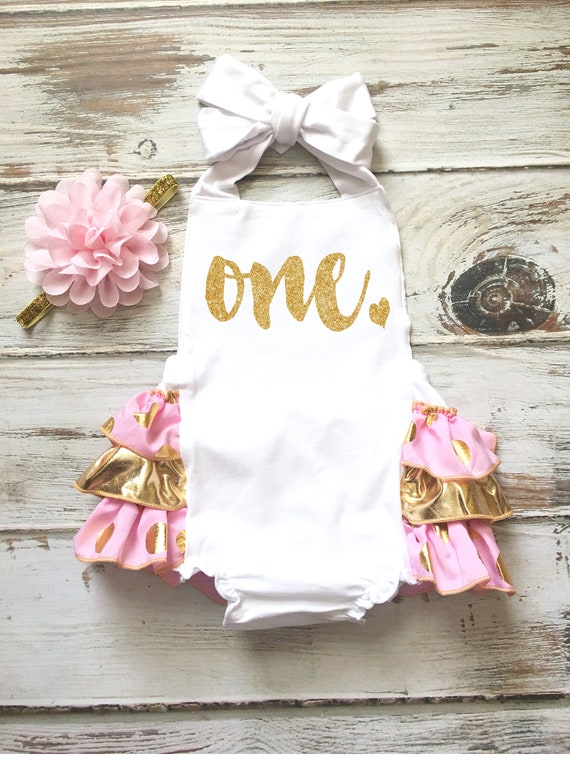 1st birthday romper girl