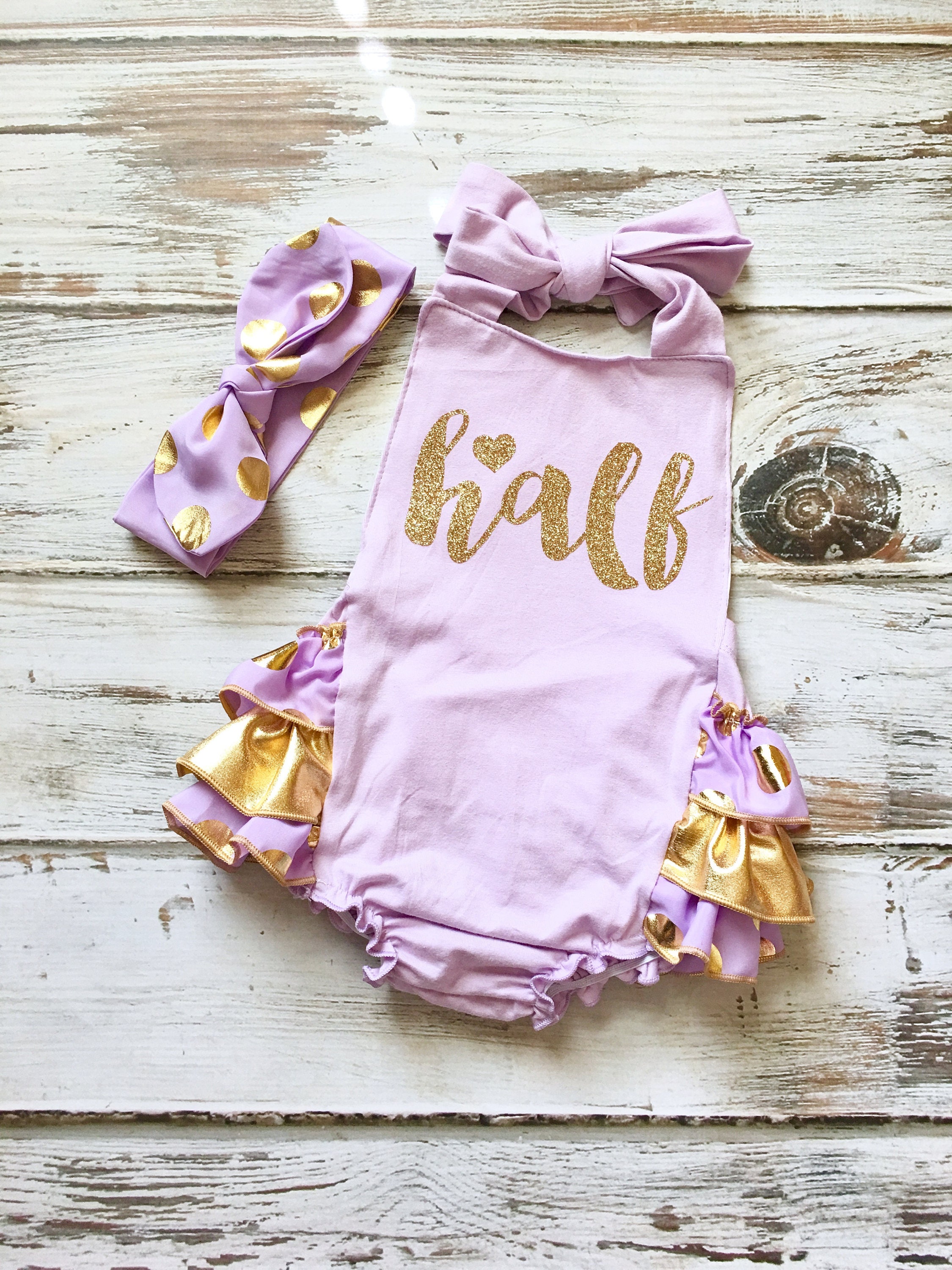 half birthday rompers