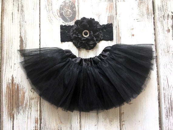 Newborn top black tutu
