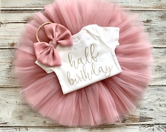 Baby Girl Half Birthday Outfit: Tutu & Bodysuit Set - Etsy Baby Girl Half Birthday Outfit: Tutu & Bodysuit Set - Etsy