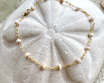 Dainty light pink Opal Bracelet