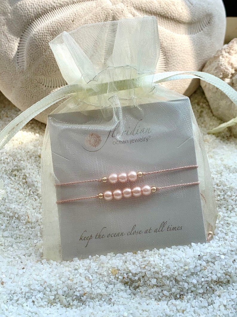 Mother Daughter Mermaid Pearl Bracelet Set image 7