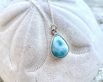 Silver Larimar Goddess Necklace