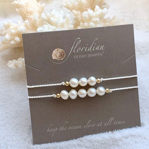 Mother Daughter Mermaid Pearl Bracelet Set image 4