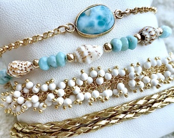 Larimar Ocean Lover Bracelet Set