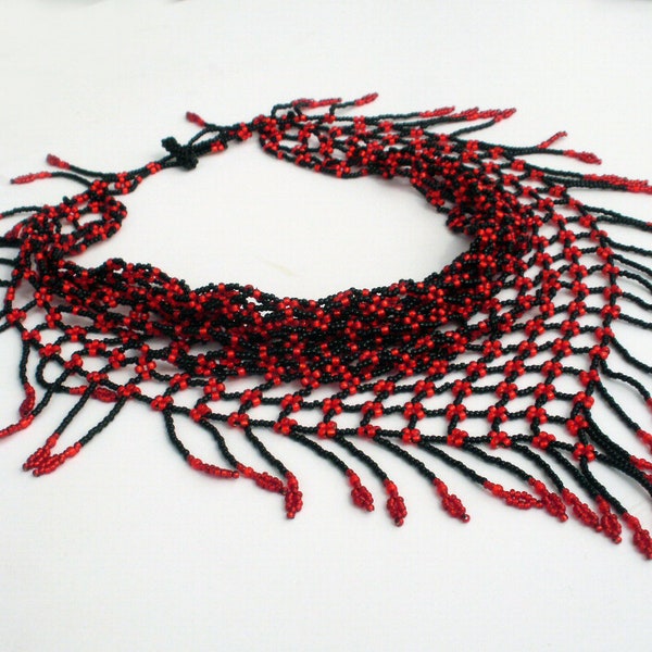 beaded shawl necklace