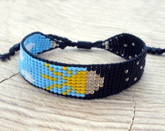 native Bracelet, bead loom Bracelet, Beaded bracelet, SEED BEAD bracelet, BEADED cuff boho bracelet american  Beadwork art men unisex women